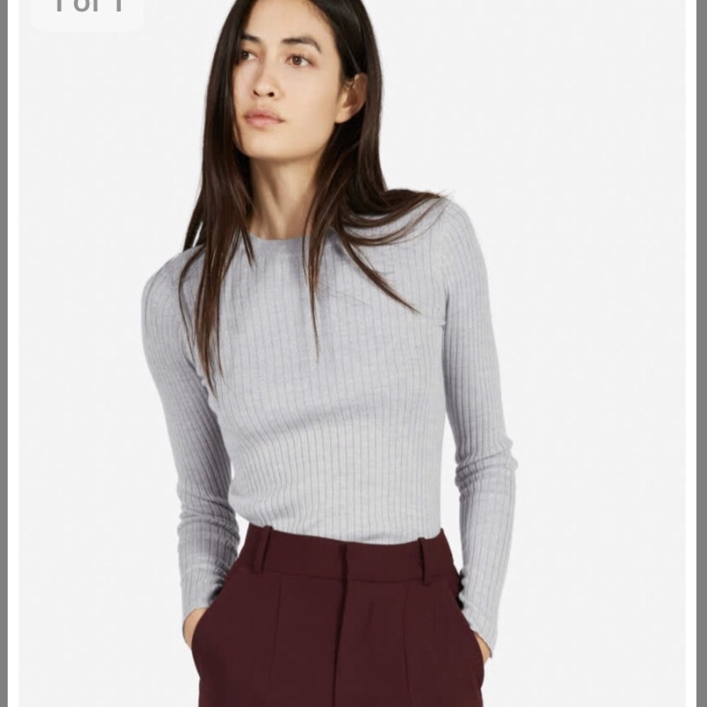 The ribbed wool long-sleeve